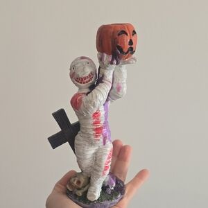 Vintage 90's Halloween Ceramic Mummy Candle Holder